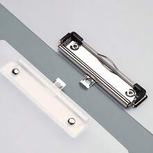 1pc A4 Clipboard, Transparent Board Clip, Student Drawing Writing Pad, Vertical Office Supplies File Organizer, Multipurpose Plastic Receipt Menu Holder