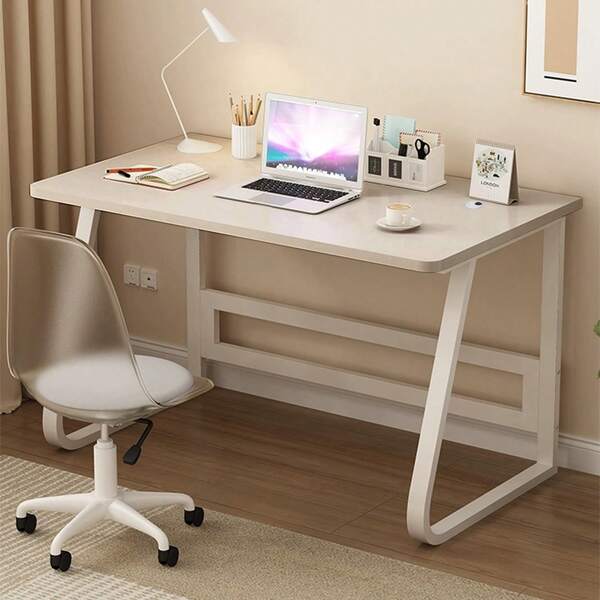 Gaming Desk, Scandinavian Style, Computer Desk, Easy Assembly, Simple PC Desk, Study Desk, PC Workbench, Study Desk, Cooking Desk, Dressing Table, Work Desk, With Wiring Holes, Sturdy Frame, Stable, For Working From Home, Remote Work, Width 80cm, Width 100cm, Depth 50cm