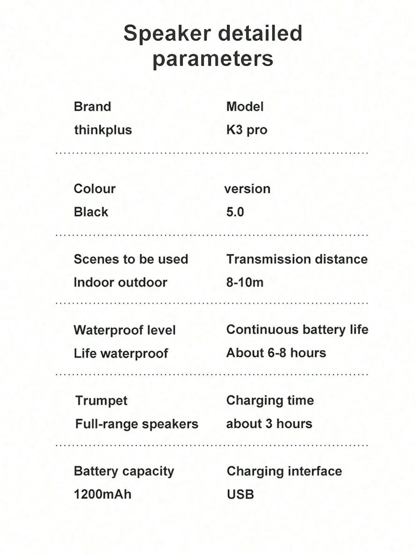 Lenovo مكبر صوت K3pro بلوتوث ، مكبر صوت محمول صغير...