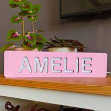 1pc Customized Name LED Light, Personalized Gift With Cute Small Pattern, Unique Gift For Men & Women, Suitable For Bedroom, Living Room Decor, Children's Day, Birthday, Anniversary, Back To School, Halloween, Christmas, Graduation, Party