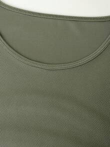 Muscle Man Gym Fitness Sleeveless Tank Top, Workout Training Shirt Suitable For Weightlifting, Outdoor Leisure, Hiking, Basketball, Football - Army Green - View 6