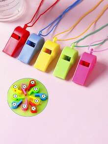 Loud Whistle With Lanyard, Crisp Sound Whistle Bulk For Sports, Survival Whistle - Loud Explosion, For Camping, Hiking, Boating, Hunting, Rescue Signal, Suitable For Referees, Coaches (Random Color) - Red - View 2