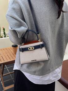Mini Fashionable Versatile Contrast Color Casual Handbag For Women , New Year - Multicolor - View 2