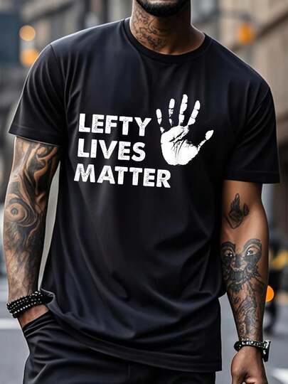 Lefty Lives Matter Left Handers Day Funny Gift T-Shirt