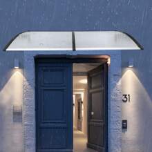 Canopy For Front Door, 200 * 90cm, Transparent Pent Arch Canopy, Transparent Extremely Weather-Resistant, Protects Against Rain, Snow And UV Rays