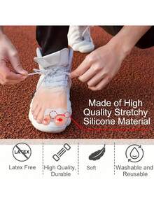 Soft Gel Toe Separators, For Foot Care - Flexible Gel Toe Seperators For Yoga And Everyday Relaxation - 2 Loops, Reusable Design - Toe Separators, Fits Men And Women - Multicolor - View 11