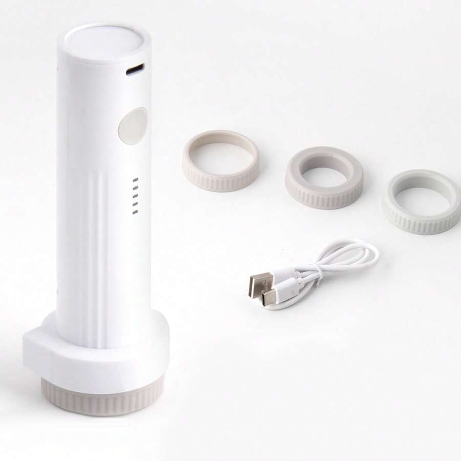 JINER 1 pièce Pompe à air électrique pour sacs de rangement sous vide, pompe de sac de rangement sous vide pour compression de couettes, couvertures, vêtements, cadeaux de Noël, sacs non inclus