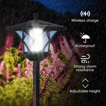 2-Pack 60" Solar Post Lights – Black Vintage LED Lamp Posts For Garden, Patio & Pathway Outdoor Décor