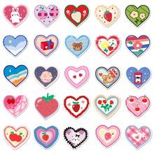 50PCS Heart-Shaped Doodle Stickers PVC Creative Journal Notebook, Valentine's Day Labels, Holiday Decorations, Mug & Notebook Decor Envelopes, Collage Materials, Craft Decorations, Gifts, Scrapbook Stickers, Christmas Decorations