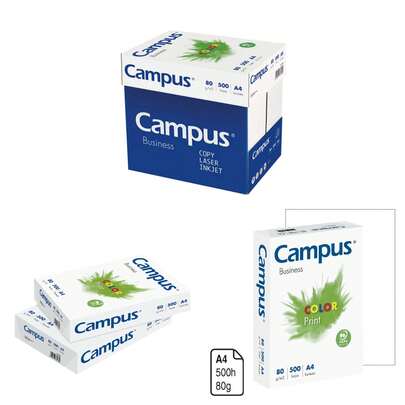  CAMPUS FOLIOS 1 PACK 500FOLIOS,2PACK 1000FOLIOS O CAJA 5PACK 2500 FOLIOS  PARA ELEGIR MIRARSE BIEN PAPEL CAMPUS COLOR PRINT PEFC BLANCO A4 80 G.PAQUETE 500 HOJAS CALIDAD CAMPUS BUSINESS Certificación PEFC Especial para fotocopiadoras, impresoras láser e inkjet. Blancura 160 CIE PRIMERA CALIDAD GARANTIZADA