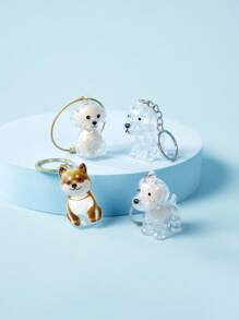 PETSIN 1 件宠物品种设计宠物毛发存储钥匙扣，狗品种钥匙扣纪念品，多功能宠物纪念吊坠，毛发存储袋，宠物毛发存储和保护纪念品，纪念心爱宠物的理想选择，宠物配饰，独特的个性化宠物配饰