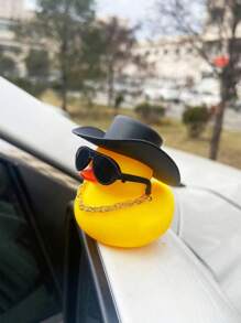 1pc Duck Design Car Ornament, Rubber Duck - Multicolor - View 7