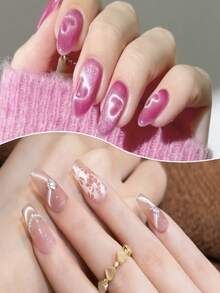 四合一猫眼凝胶美甲磁铁 + Y型银色猫眼工具套装，多功能深棕色小腰艺术设计UV凝胶抛光花朵美甲工具磁铁，方便易握，适合家庭美甲沙龙使用，可作为朋友礼物、女性礼物、万圣节用品、旅行用品、圣诞节用品。