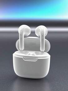 TWS Semi In-Ear Wireless Bluetooth Earphones, Airbuds, Sports Headphones – 200mAh Charging Case, Touch Control, Clear Stereo Sound – Available In Elegant Ivory White (For Office & Study), Classic Obsidian Black (For Commute & Workout), Soft Rose Pink (Gift For Her), Compatible With IOS Android Devices