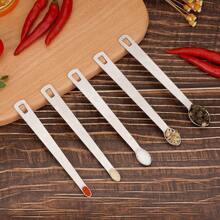 Aovchei 8 PCS Magnetic Measuring Spoons Set, Dual Sided, Stainless Steel Small Tablespoon, Teaspoons, Fits In Spice Jars, For Dry And Liquid, Black