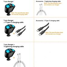 YITUMU Caricabatterie per auto con display digitale della tensione - 2 porte USB + Type-C e doppia porta per accendisigari | Ingresso 12V/24V per telefoni/tablet/ventilatori USB