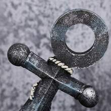 1 pièce Statue de résine d'ancre haute, décoration nautique, ornement de statue d'ancre, convient pour la maison, le jardin, le bar, la décoration de table d'intérieur et d'extérieur, ancre antique, style unique, cadeaux de Noël, rentrée scolaire, Halloween et anniversaire