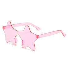1 Pair New One-Piece Star Rimless Unisex  Party Fashion Colorful Eyewear All-Match Eyewear - Hồng - Xem 10