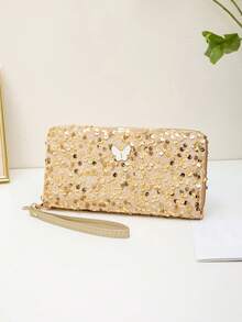 Sequin Fashion Wallet Clutch Purse For Women Wallet Purse Wallet Long Wallet Wristlet Wallet Money Wallet Fall