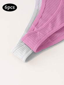 6 Stücke/Packung Damen bequeme minimalistische String Höschen