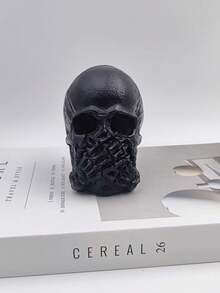 1 Stück Harz Drei Weise Schädel Statue, Halloween Horror Thema Dekoration, Sehe kein Böses, Höre kein Böses, Sage kein Böses Schädel Figur, geeignet für Wohnzimmer Schreibtisch Heimdekoration, Halloween Party Requisite, Innen-/Außenbereich Schreibtisch, Eingangsbereich, Büro, Schlafzimmer Dekoratives Kunstwerk