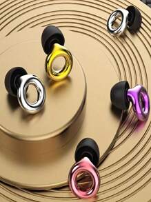 1 Pair Electroplated Ear Plugs, Silicone Material, Concert Earplugs, High-Fidelity Hearing Protection Noise-Proof, Suitable For Work And Noise Sensitive, Comes With Storage Case + 4 Pairs Of X, S, M, L Noise-Proof Earplugs