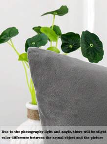 1入組素色灰色靠墊套無填充物現代布藝裝飾抱枕套家用