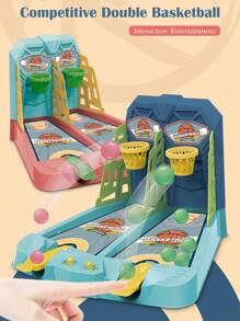 NEUSNEY 2-Player Tabletop Basketball Game, Mini Finger Flick Shooting Toy, Interactive Parent-Child Puzzle Game, Gift For Boys & Girls, Random Accessories Included - Multicolor - View 4