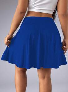 Damskie letnie sportowe spodenki sportowe na świeżym powietrzu, do biegania, fitnessu, swobodne, w jednolitym kolorze, golfowe, z dekoltem w serek, z wysokim stanem, wyszczuplające mini spódniczki