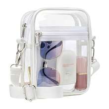 Clear Crossbody Bag, Stadium Approved Clear Bag For Concerts,Sporting Event For Women And Men Pvc Bag