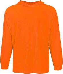 Hi Vis Safety Hoodie, High Visibility Shirts For Men, Long Sleeve, Construction Work Shirts With Sun Protective Hood - 安全黃 - 查看 7