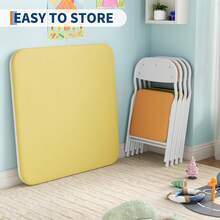 Juego de Mesa y 2 Sillas Plegables para Niños 2-6 Años | Set de Actividades con Patas Antideslizantes | Ideal para Comedor, Guardería, Aula y Espacios Pequeños - Color-5 piezas - Ver 4