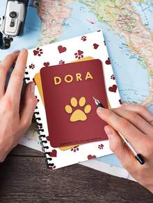 Cuaderno de espiral con foto personalizada de mascota, libro de escritura personalizado con perro y gato, cuaderno con portada personalizada, regalo para amantes de las mascotas, libro de anillas, cuaderno de viaje con cara de mascota, útiles escolares, multiusos, ornamental, reutilizable, moderno, colorido, lindo, vintage, de dibujos animados, kawaii, personalizado, único, para trabajadores, clientes, estudiantes, para negocios/trabajo/oficina, para la escuela, suministros de regalo de Navidad - Multicolor - Ver 9