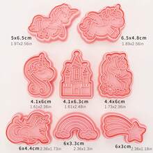 8 件动物饼干模具 3D 压制卡通动物饼干模具 适合儿童生日返校圣诞节感恩节派对装饰