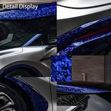 1 Roll Premium Blue Floral Carbon PVC Vinyl Protective Film For Cars - Heat Resistant, Waterproof, Anti-Slip, UV Resistant - one-size - View 5