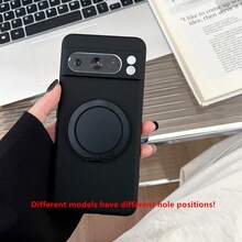 Funda de teléfono de unicolor líquido transpirable con soporte compatible con Pixel 6, 7 Pro, 7A, 8, 8 Pro, 8A, 9, 9 Pro, 9A, 9 Pro IP, 17, 17 Pro, 17 Pro Max, Air 16, 16 Plus, 16 Pro Max, 15, 15 Pro, 15 Pro Max, 14, 14 Pro Max, 13, 12, 11, S21, S22 Plus, S23, S24, S25 Plus, S25 Ultra, versión internacional, no la versión nacional - Negro - Ver 5