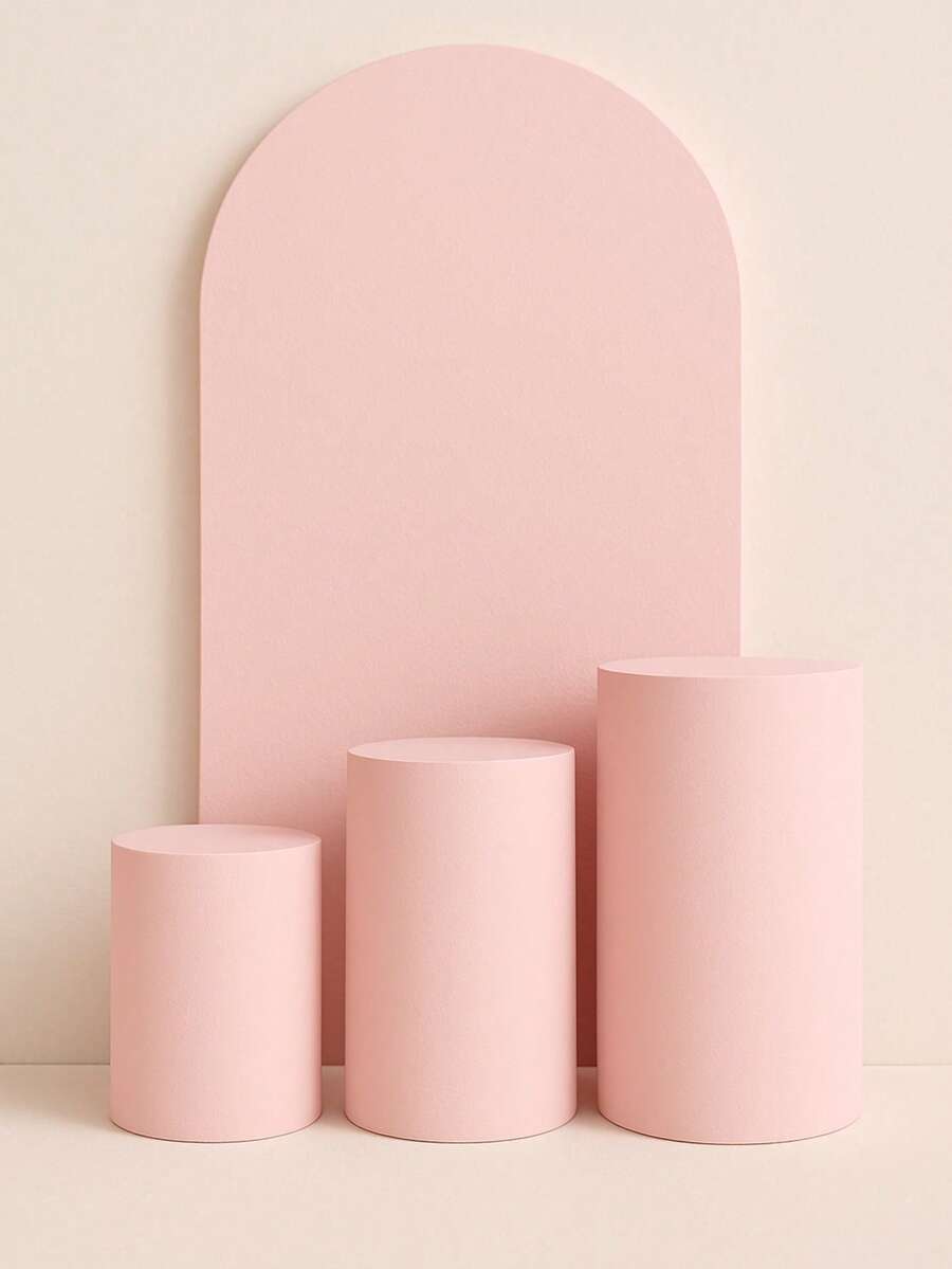 Set Of 4 Double-Sided Roman Panel Pieces And Cylinders - 淺粉色 - 查看 1