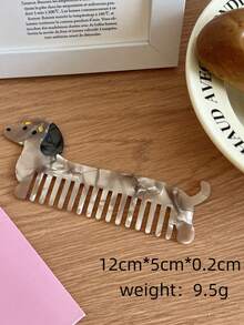 1pc Cute Student Hair Comb, Cartoon Design Thick Acrylic Anti-Static Comb, Dog Decor Hair Accessory, Portable Straight Hair Brush, Cartoon Bear Animal Shaped Comb, Creative Fashion Student Portable Straight Hair Brush, High Quality Thick Dog Comb, Cute Cartoon Animal Acrylic Portable Pocket Comb For Women, Hair Accessories, Hair Styling Kit, Hair Tool Kit, Home Beauty Women Accessory Gifts