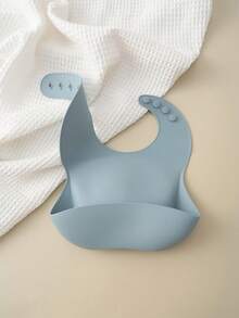 1pc Personalized Silicone Baby Bib, Adjustable Portable Infant Feeding Accessories - Multicolor - View 17