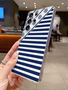 1pc Premium Striped Pattern Transparent Soft TPU Phone Case, Anti-Scratch Anti-Fingerprint Protective Cover With Camera Lens Protection, Compatible With Apple, Nothing, Pixel, INFINIX, Redmi - Multicolor - View 7