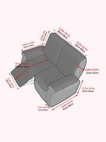 1 件防水弹力沙发套，纯色躺椅套，躺椅套家具保护套，适用于卧室办公室客厅家居装饰 - 棕色 - 查看 4
