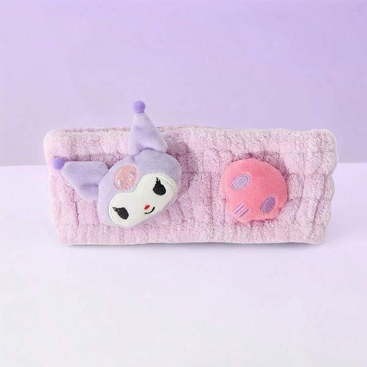 Miniso 산리오 쿠로미 두꺼워진 3D 입체 흡수 헤어밴드. 엄선된 고급 소재로 제작되어 섬세한 촉감과 내구성을 자랑합니다 (1개)