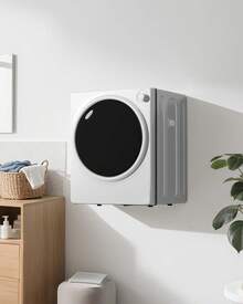 TABU 3.0 Cubic Feet ( 13 Lbs) Compact High Efficiency Electric Dryer,Multi-Mode Installation Dryer With Air Dry, Portable Dryer In White For Apartments/Bathrooms/Rv Camping, Easy Knob-Control Panel For Friendly-Use - US B Type Plug(110-127V) - View 3