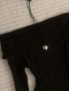 Casual Solid Color Off Shoulder Long Sleeve Top - Black - View 3