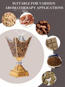 1 Peça/1 Conjunto Queimador de Incenso/Suporte de Incenso de Metal Simples e Elegante, Queimador de Incenso Quadrilátero de Metal, Design Requintado e Simples. Pode ser usado como um difusor de aromaterapia - para criar uma atmosfera elegante. Perfeito para escritórios (como peça central), espaços de ioga e locais de festa. Também ótimo como peça decorativa para decoração de casa ou acessórios de sala de estar.