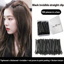 60/120/150/200 件 U 型发夹，适合女孩女士浓密头发造型的发夹，发髻延长器，发髻制作器，发髻发片，发夹 - 黑色 - 查看 3