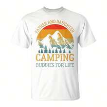 Father And  Mping Buddies For  For Dad T-Shirt25428220g Silk T-Shirt, Fabric Drooping Feeling Is Very Good, Feel Cold And Silky, Designed For The Sister Group Before The Wedding. As A Tk-You Gift From The Bride To The Brideaids, Elegant And Unconventional. Design, The Use Of Watercolor D-Painted Style, Printed A Bunch Of Flowers And The Bride Holding The Same Series Of Bouquets, Fresh And Elegant. The T-Shirt N Be Worn At A Bachelor Party Or Wedding Planning Day To Create A Warm Team Atmosphere, As Well As A Memorable Gift That Will Allow  To Hold On To Their Red Memories After The Wedding. - 白色9 - 查看 1