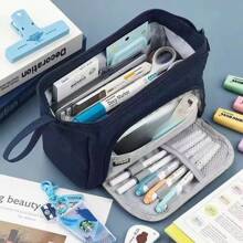 Large Capacity Boat-Shaped Pencil Case, Cosmetic Storage Bag, Portable Stationery Box, School Supplies