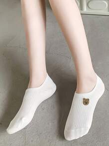 5/10 Pairs White Women's Boat Socks, Thin Summer Low-Cut Invisible Socks That Don't Show