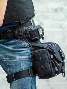 Mochila Piernera Táctico Militar Aire Libre Práctica - Negro - Ver 7